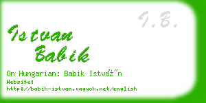 istvan babik business card